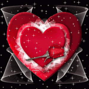 fondo animado de corazon brillante para celular