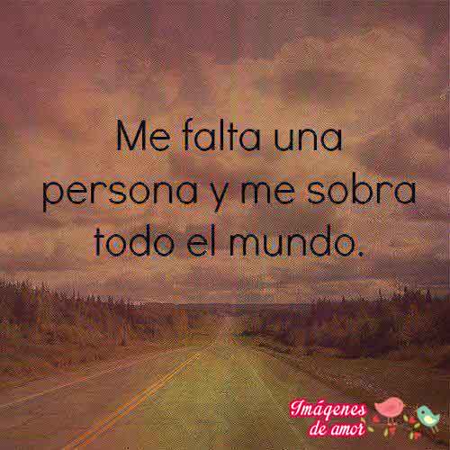 me falta una persona