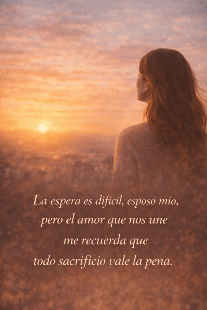 Mensaje de ánimo para mi esposo que trabaja lejos sobre el valor del sacrificio familiar.