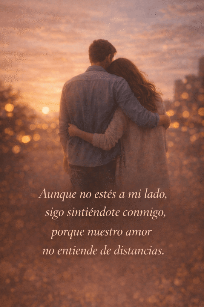 Imagen sobre promesas cumplidas y compromiso en el matrimonio a larga distancia.